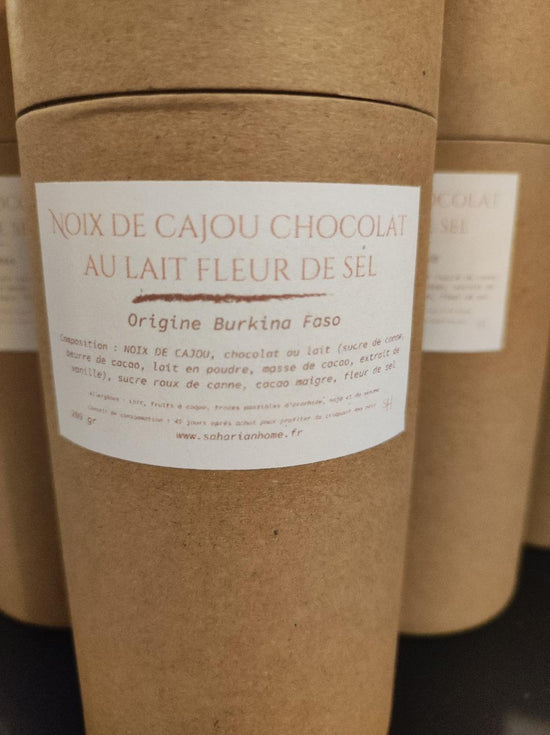 Noix de cajou chocolat au lait et fleur de sel